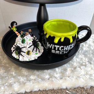 Faux Halloween Whipped Topper with Witches Brew Mug Included